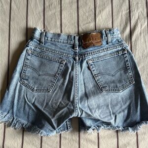 Levi's Light Blue High-Waist Denim Cutoff Shorts